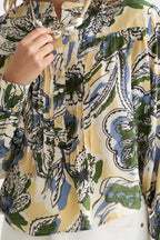 Pin Tuck L/S Shirt in Lucky Bandana Multi Parsnip