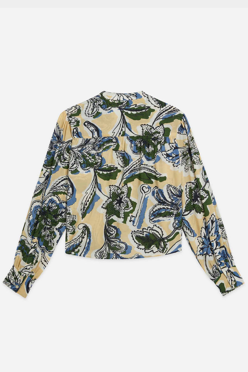 Pin Tuck L/S Shirt in Lucky Bandana Multi Parsnip