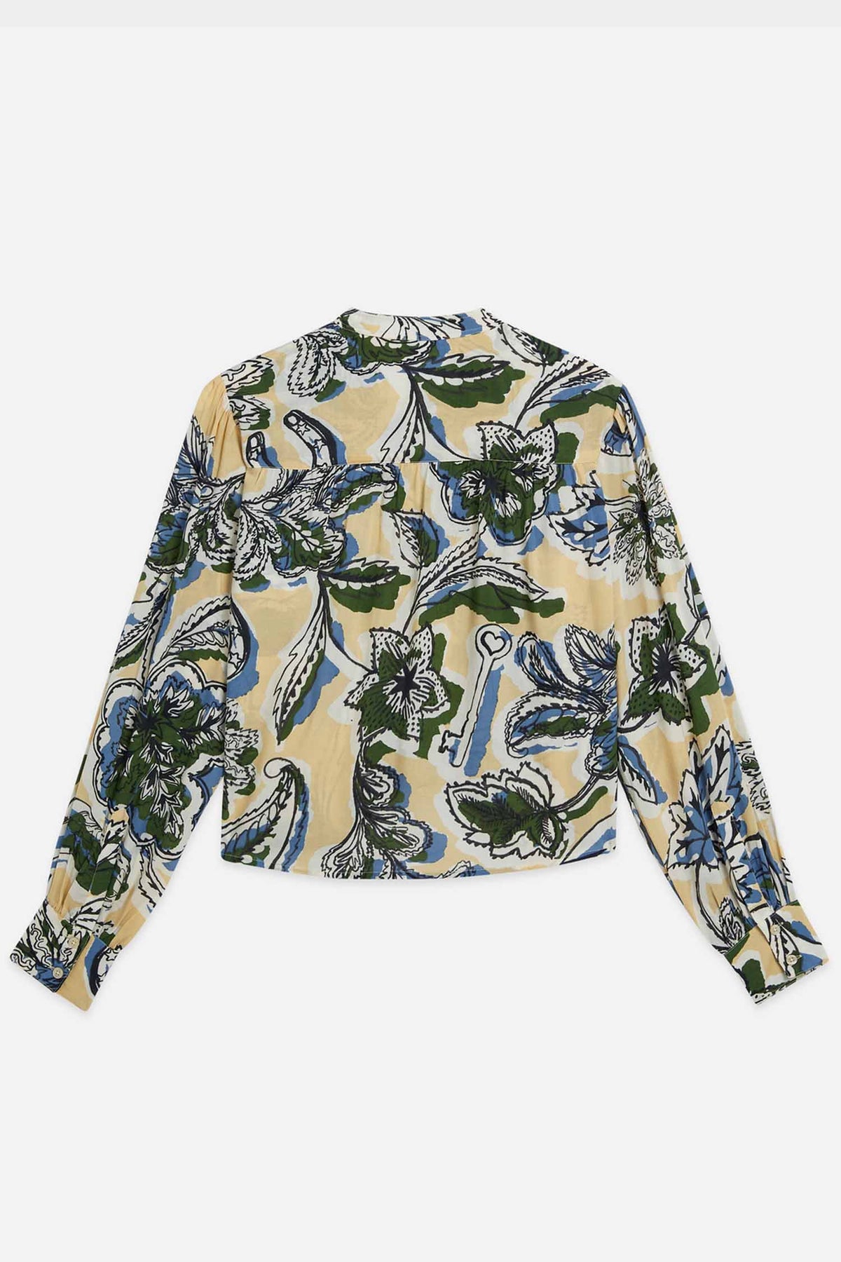 Pin Tuck L/S Shirt in Lucky Bandana Multi Parsnip