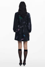 Pisos Shirt Dress in Black