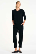 Plaza Crew Top in Black
