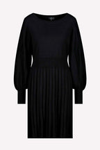 Pleated Knit Mini Dress