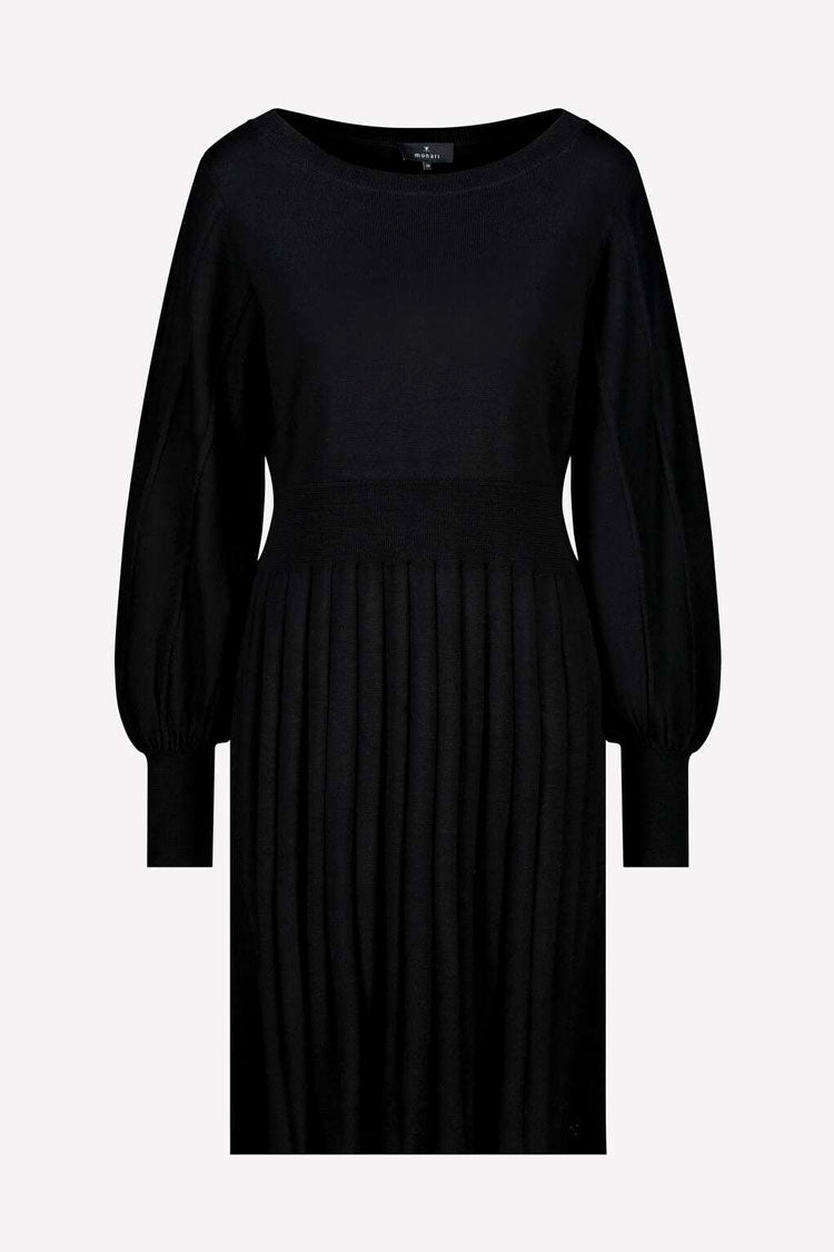 Pleated Knit Mini Dress