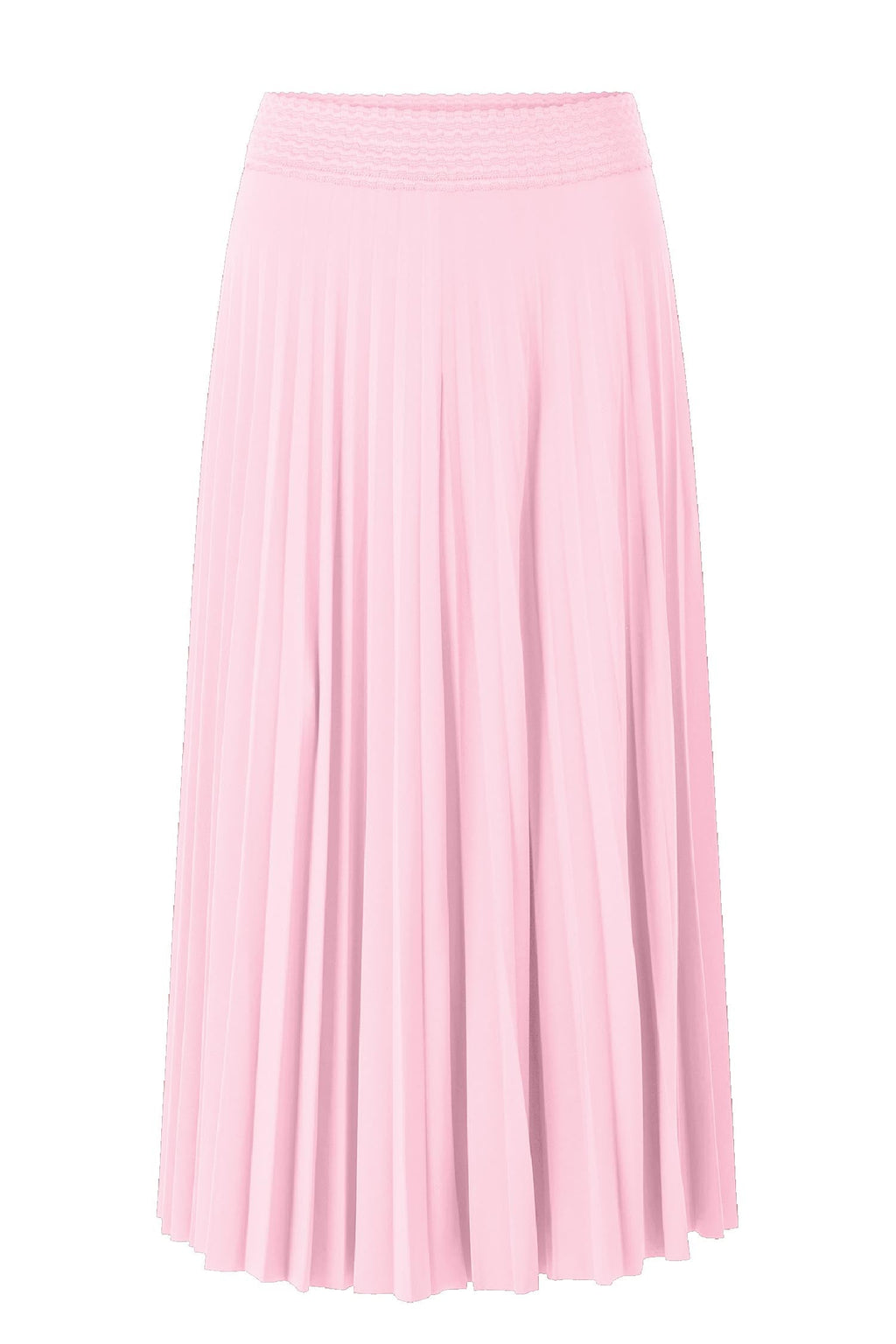 Pleated Skirt with Elastic Waistband in Spring Blush