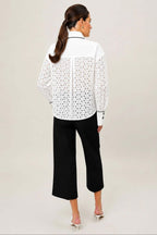 Plisse Shirt in Ivory