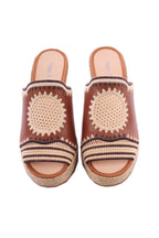Poppsy Leather Wedges in Tan