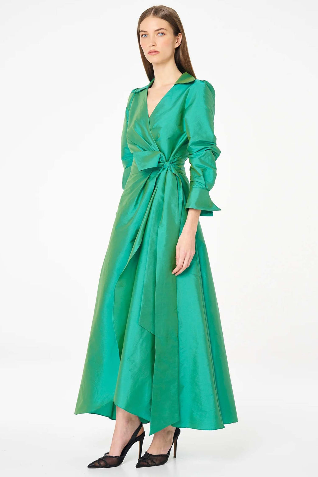 Portia Dress in Emerald