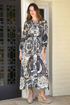 Portrait Mode Dress in Blue Plate