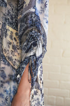 Portrait Mode Dress in Blue Plate
