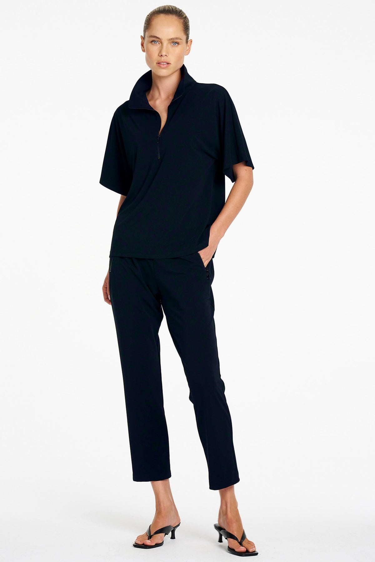 Powder Zip Pant in True Navy