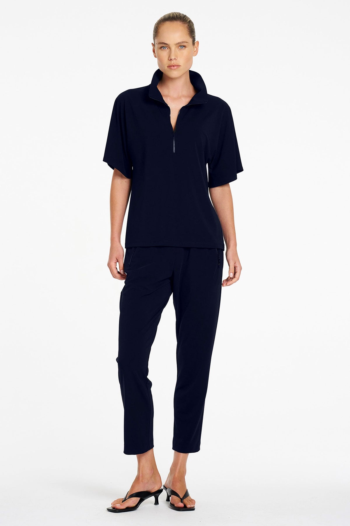 Powder Zip Pant in True Navy