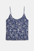 Printed Jersey Back Tank Top in Lucky Bandana Dress Blues