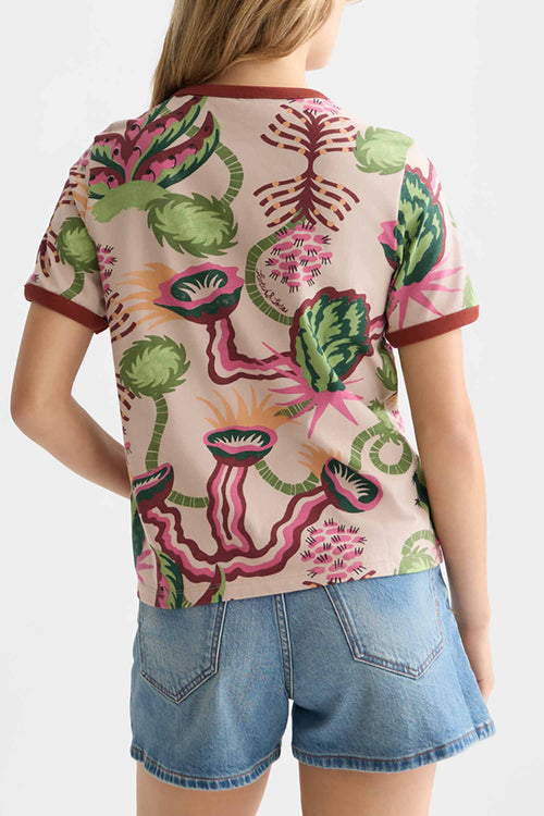 Printed Regular-Fit T-Shirt in Desert Floral Canyon Clay
