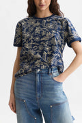 Printed Regular-Fit T-Shirt in Lucky Bandana Dress Blues