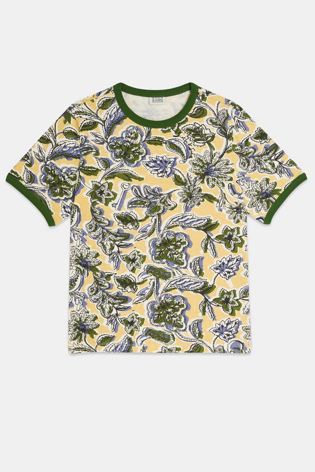 Printed Regular-Fit T-Shirt in Lucky Bandana Multi Parsnip