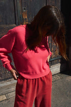 Raxow V-Neck LS Sweater in Fluorescent Hortensia