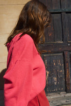 Raxow V-Neck LS Sweater in Fluorescent Hortensia