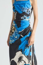 Pulse Twisted Strap Dress in Ultramarine