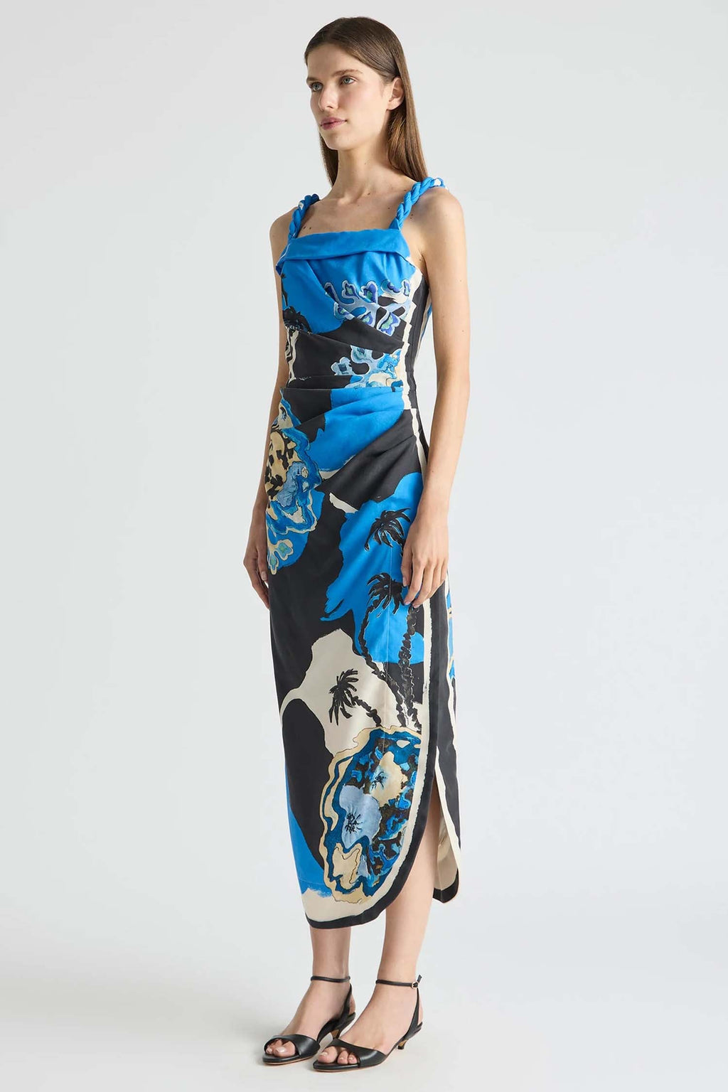 Pulse Twisted Strap Dress in Ultramarine