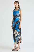 Pulse Twisted Strap Dress in Ultramarine
