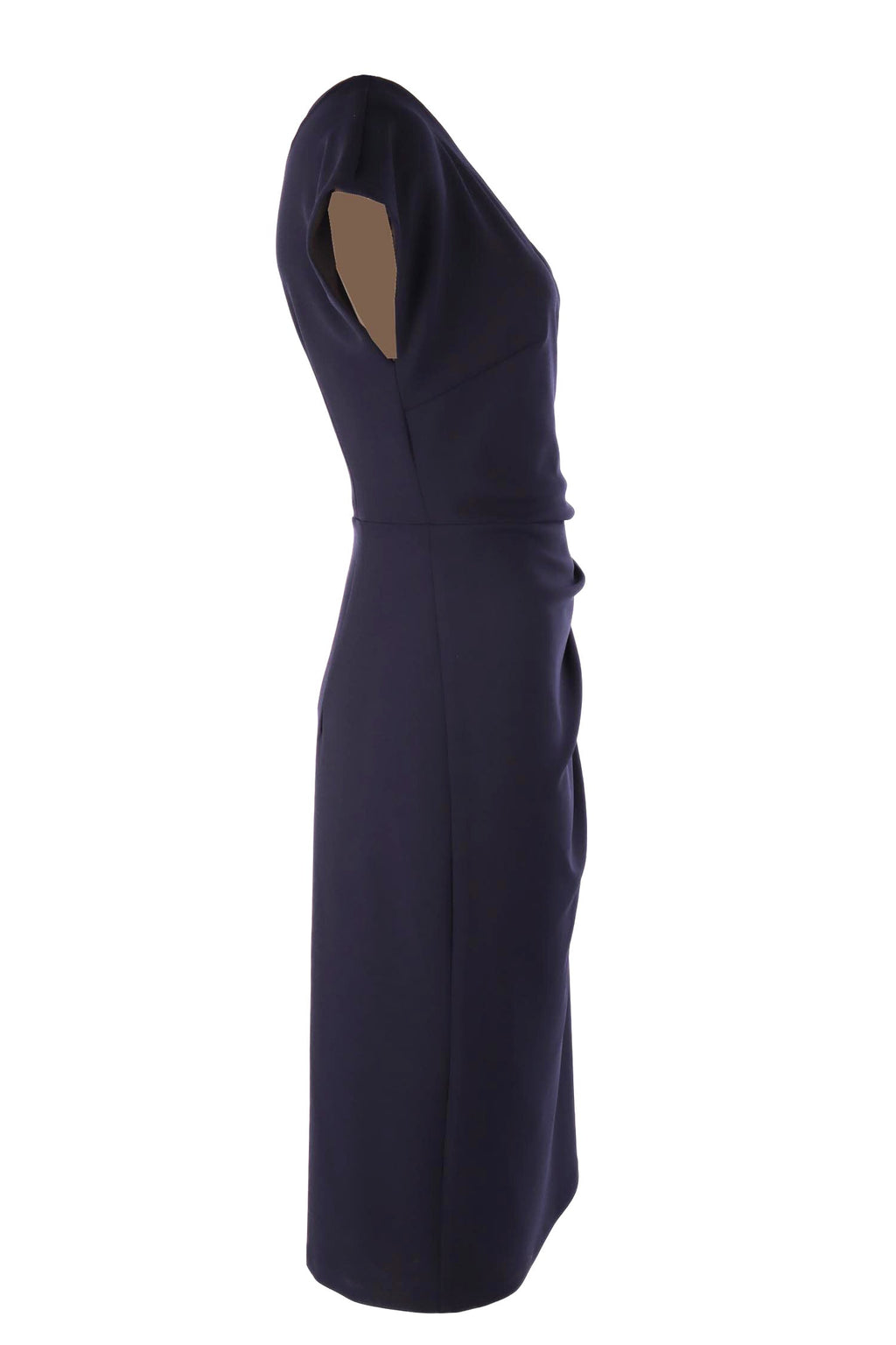 Antonia One Shoulder Midi Dress in Navy