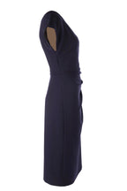 Antonia One Shoulder Midi Dress in Navy