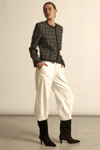 Quill Jacket in Black Porcelain Check