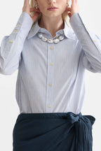 Regular Fit Poplin Shirt in Infinity Stripe