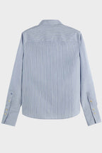Regular Fit Poplin Shirt in Infinity Stripe