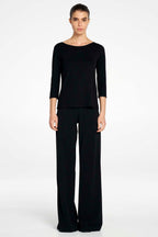 Relaxed Boat Neck in Black