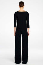 Relaxed Boat Neck in Black