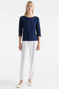 Relaxed Boat Neck in Denim
