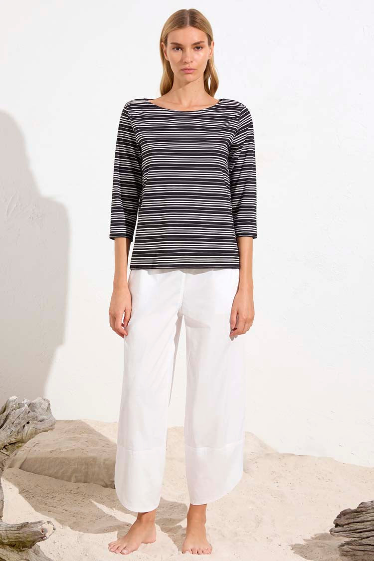 Relaxed Boat Neck in Nautica Stripe