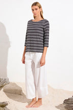 Relaxed Boat Neck in Nautica Stripe