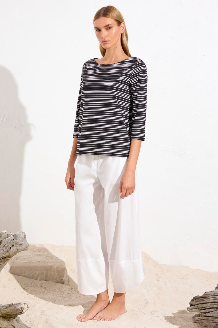Relaxed Boat Neck in Nautica Stripe