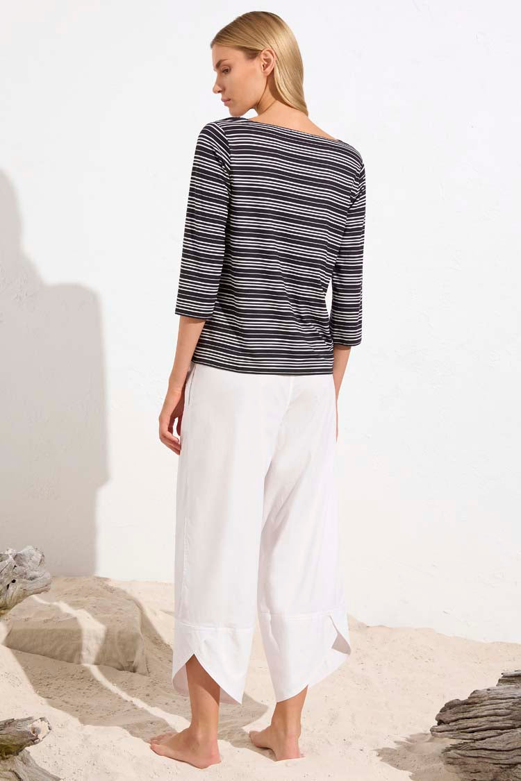 Relaxed Boat Neck in Nautica Stripe