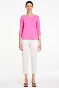 Relaxed Boat Neck in Vivid Pink