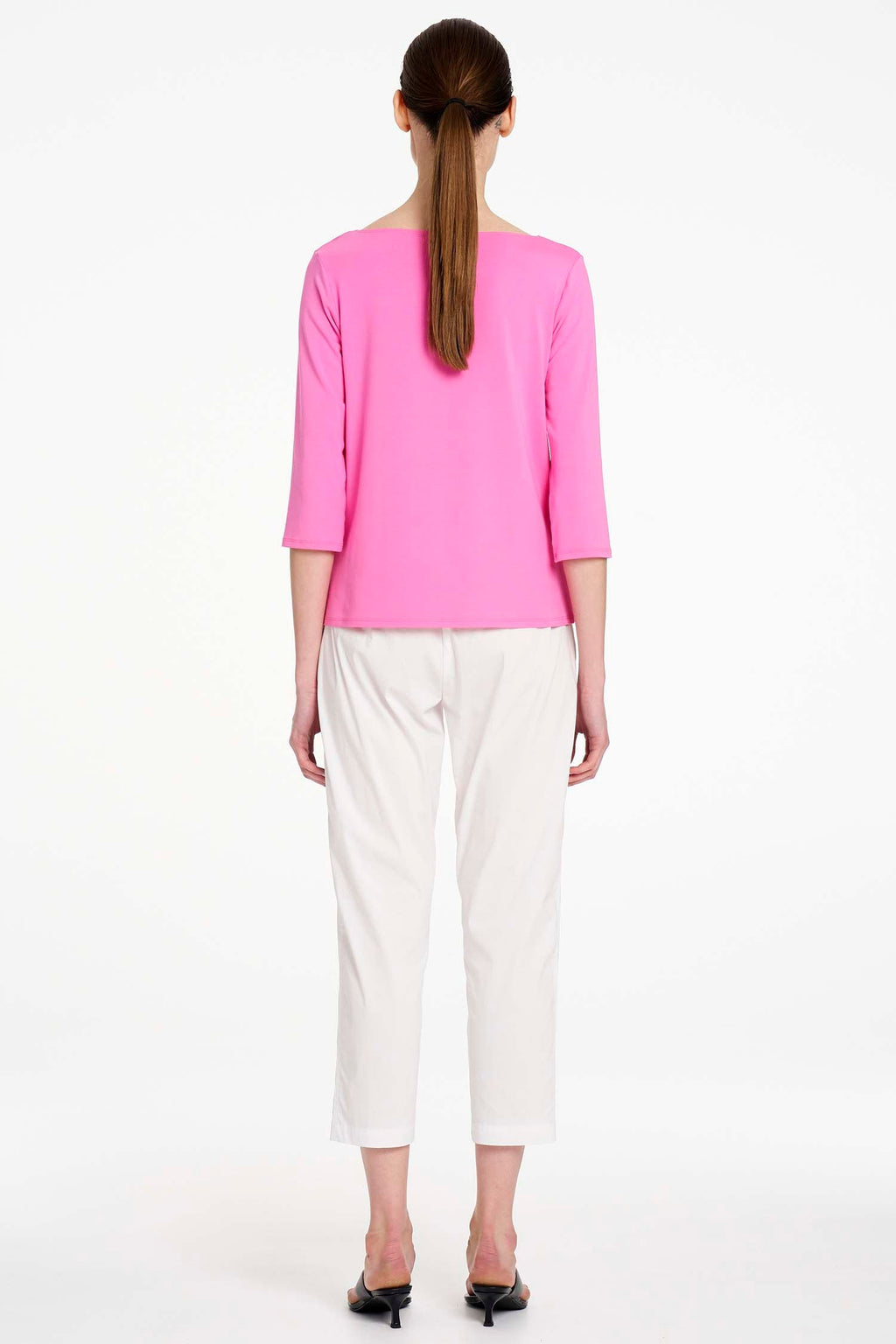 Relaxed Boat Neck in Vivid Pink