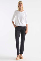 Relaxed Boat Neck in White