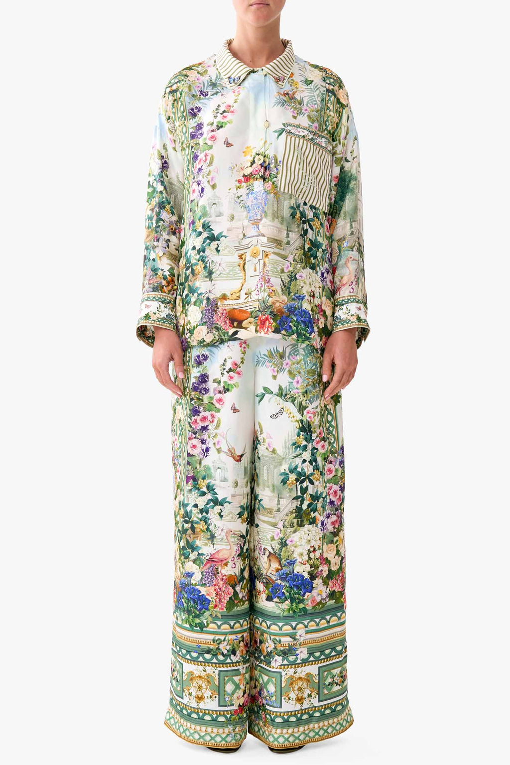Relaxed Collared Shirt with Pocket in Art For The Empress