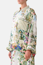 Relaxed Collared Shirt with Pocket in Art For The Empress