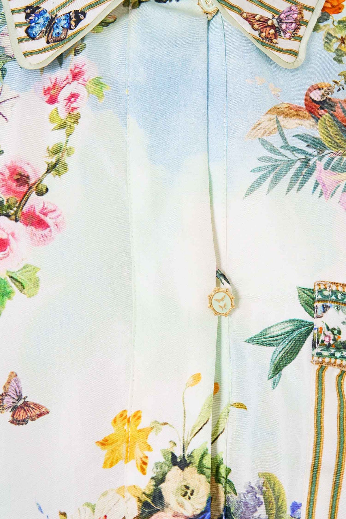 Relaxed Collared Shirt with Pocket in Art For The Empress