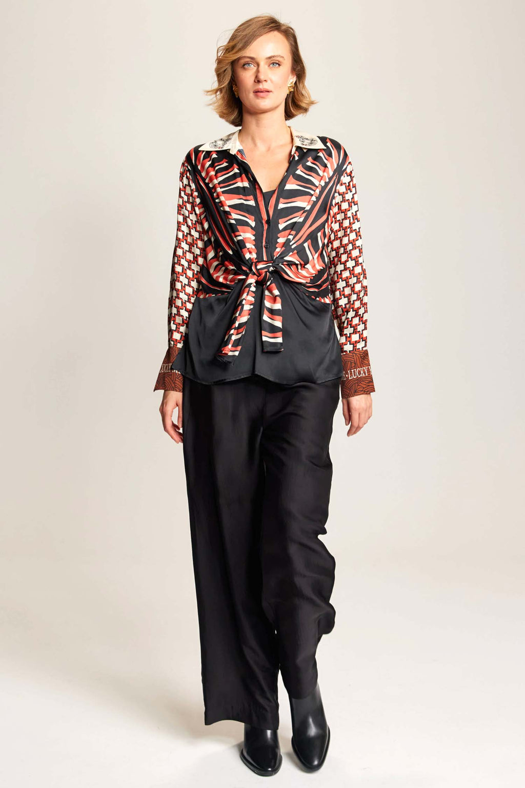 Reyna Tie Waist Shirt in Rodeo | FINAL SALE