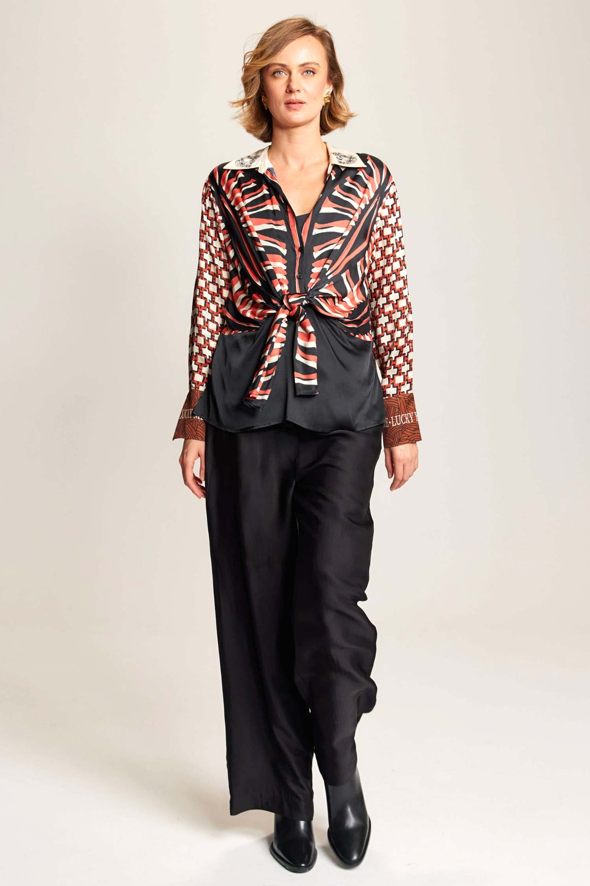 Reyna Tie Waist Shirt in Rodeo | FINAL SALE