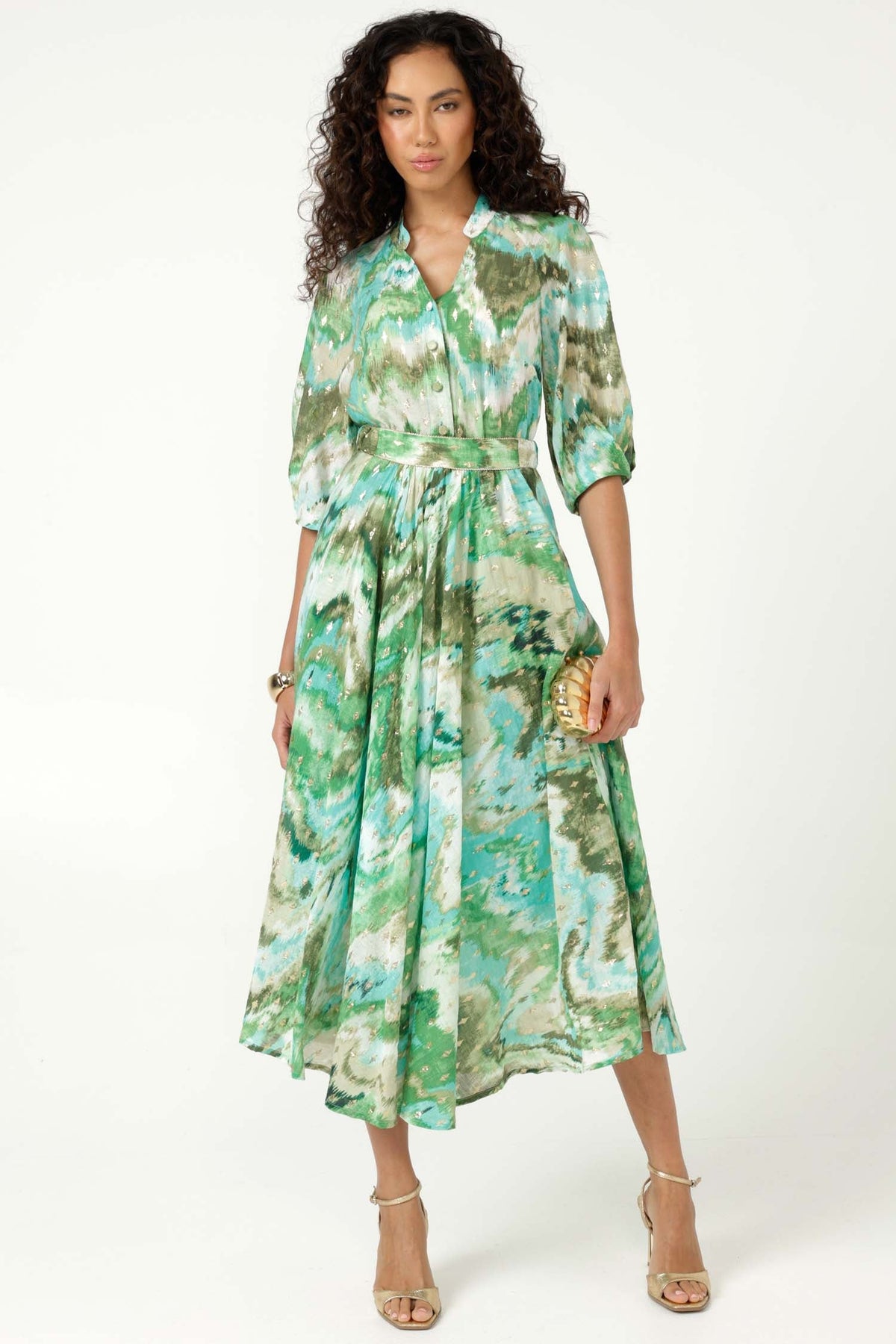 Rhodes Skirt in Green Turquoise