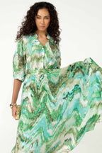 Rhodes Skirt in Green Turquoise