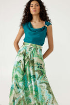 Rhodes Skirt in Green Turquoise