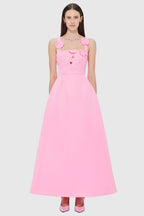 Rianne Applique Maxi Dress in Baby Pink | FINAL SALE