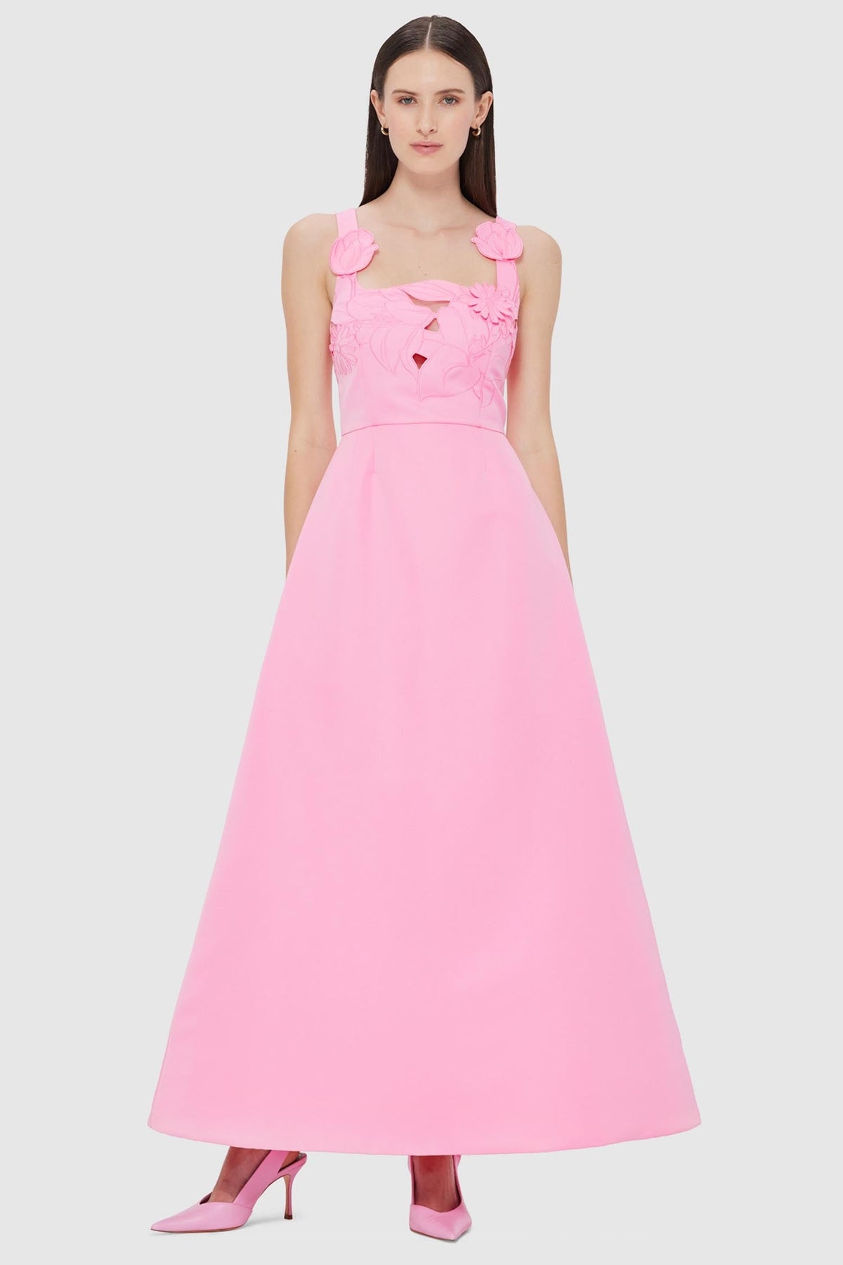 Rianne Applique Maxi Dress in Baby Pink | FINAL SALE