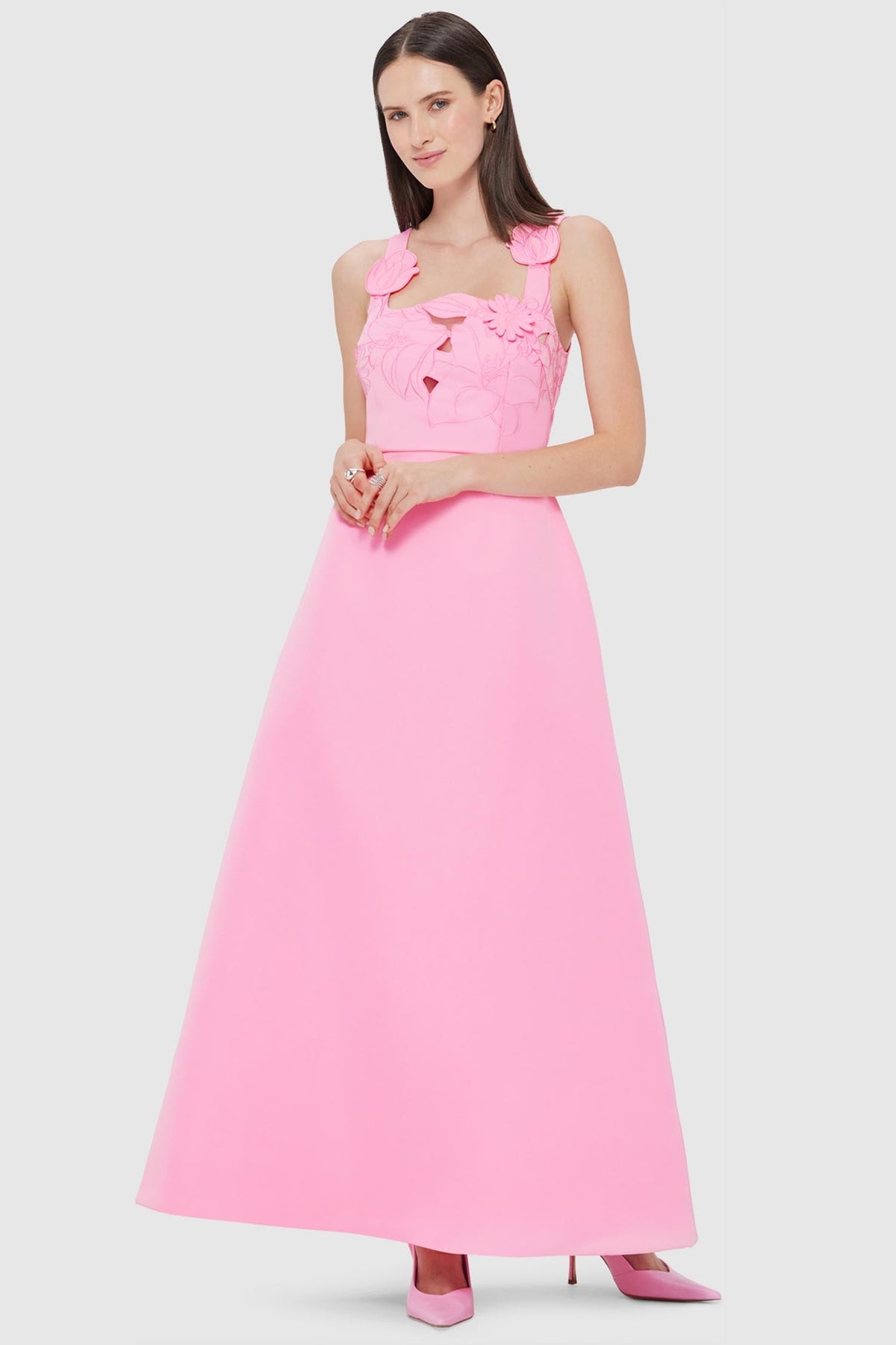 Rianne Applique Maxi Dress in Baby Pink | FINAL SALE